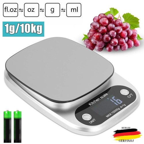 Küchenwaage 10kg digital - 10kg/1g,