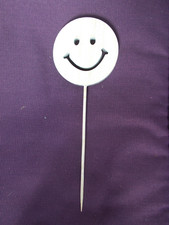 5 x Blumenstecker Holz  auf Stab  höhe ca. 20cm Durchmesser ca 7.0 cm