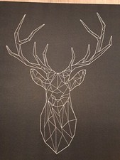 Hirsch-Bild gestickt