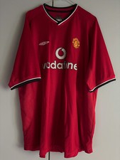 Original UMBRO MUFC Manchester UNITED Trikot Shirt XXL 2XL rot RAR VODAFONE