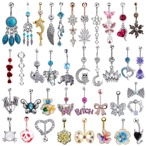 Dame bauchnabelpiercing strass - dame,