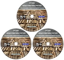 300K lizenzfreie Schriftarten Typ Pack Grafikdesign Webpräsentationen Veröffentlichung