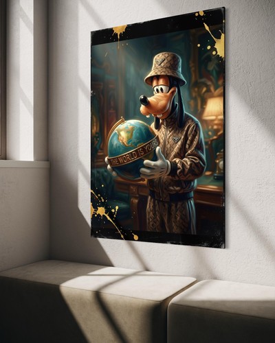 Goofy leinwand bild micky - leinwand,