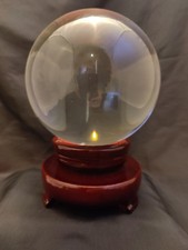 Kristallkugel & Ständer groß 120 mm 2,7 kg Klarglas zum Scryen sehr guter Zustand