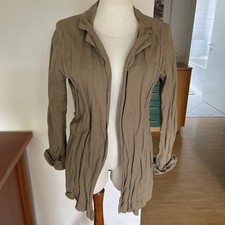 Annette Görtz Designer Jacke Cardigan Blazer Überwurf Gr.S Beige Lagenlook TOP