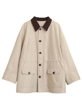 H Damen Trenchcoat Cord Mantel Einreiher Mid Lang Übergangsjacke Frühling Herbst