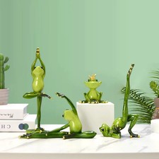 Rustikale harz yoga frosch - yoga,
