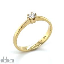 Brillantring 585 Gold Solitär 0,15ct Diamant Antrag 14kt NEUWARE 50% red. 501-33