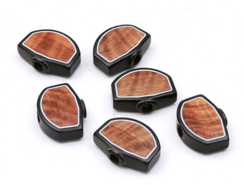 Tuner buttons ebony koa - buttons, m6