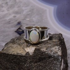 Edelopal Ring, 925er Silber