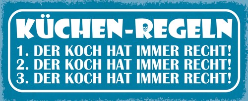 Blechschild 27x10