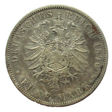 Deutsches Kaiserreich Preußen Silber 5 Mark 1876 A Wilhelm I Gut Erhalten