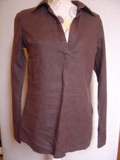 Bluse Tunika Leinen Braun L.O.G.G. 38 langarm