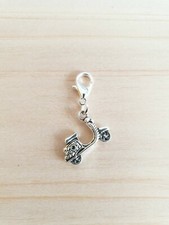 Motorrad Anhänger Roller Vespa Sommer Urlaub Schmuck Basteln Deko Charms Silber