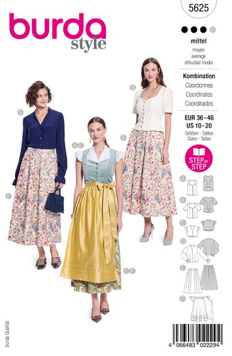 Burda schnittmuster dirndl set - burda,
