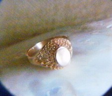 Antik um 1950 russisches Gold 583 /585 Rosegold Damen Siegelring RW 57 / 18 Ring