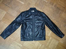 Mädchen Kunstleder Biker Jacke schwarz H&M H M Gr. 134