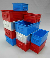 Stapelbox Stapelkiste Lagerbox Metall Lagerkiste Sichtbox Werkstatt Blechbehälte
