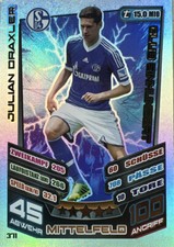 Match Attax 13/14 - 371 - Julian Draxler (Club100) - Club Einhundert