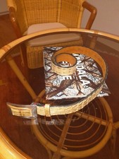 Fausto colato Krokodilleder hornback Gürtel Farbe elfenbein