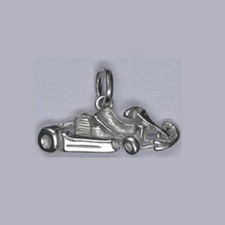 Silberpoint, Anhänger Go Kart mit Kette , Sterling Silber/925, Juwelier Qualität
