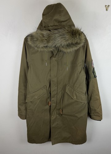 Pretty green fishtail parka - green,