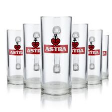6x Astra Glas 0,4l Bierkrug