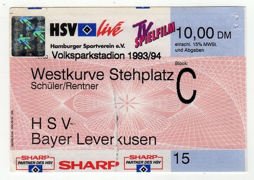 Ticket hamburger bayer - hamburger,