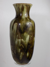 Art Deco Keramik Vase WMF Gerda Conitz Turmmarke Glasur Ochsenblut Craquelé 29cm