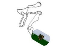Dog Tag Fahne Flagge Deutschland Sachsen DogTag 3x5cm Kette mit Anhänger