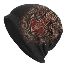 Wikinger Beanie Thor Hammer R Mütze Viking Valhalla Biker Nordisch Skandinavisch