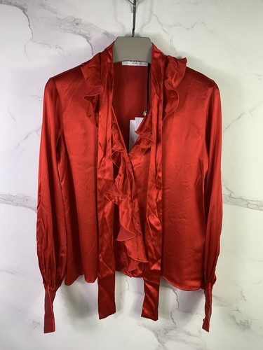 Msgm bluse rot - bluse, rüschen