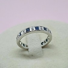 Blauer Saphir Ehering 925 Sterlingsilber Unisex Ring Peace Ring Geschenk für Ihn