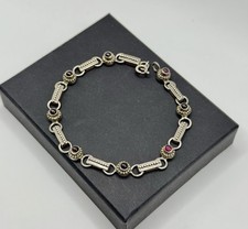 925er Silber Armband mit Granatsteinen – Antik/Vintage Design