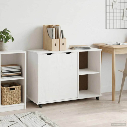 Rollschrank weiß kiefer - rollschrank,