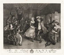 Tanz dance Dutch pub Holland Nederland engraving gravure Brakenburgh 1773