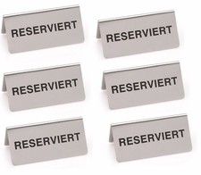 6 Stück Reserviert Schild