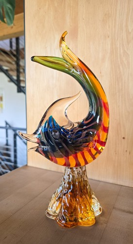 Murano glas fisch figur - figur, bunt