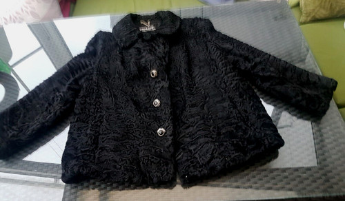 Swakara pelz jacke - swakara, schwarz
