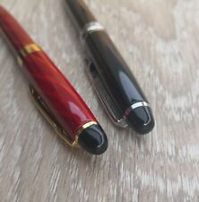 2 edel gestaltete Kugelschreiber, schwarz/silber, rot/gold, Kuli, ballpoint pen