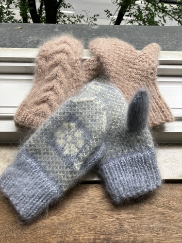 Paar mohair handschuhe - paar,