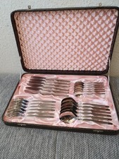Besteckkasten DDR Set groß 24teilig Silberbesteck Vintage retro Nostalgie alt