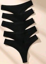 Stringtanga Slip Tanga 5Stück Schwarz