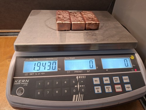 Kupferbarren kupfer 9430 kg - kupferbarren,