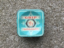 Alte Blechdose GRIP Stahlstecknadeln 50 Gramm Nr. 6