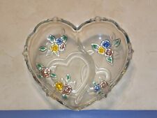 ✅ Walther Glas 3D Traumhafte Große Servierschale 30 cm Herzform Blumen MUTTERTAG