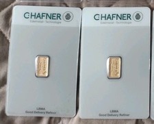  2 Stück 1 g Goldbarren