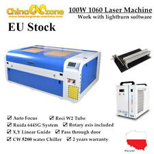 100W 1060 CO2 Laser Engraver Machine RUIDA6445G Controller S&A CW-5200 Chiller