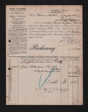 WITTIGSTHAL, Rechnung 1908, Nestler & Breitfeld GmbH Brettsäge-Werke Eisenwerk