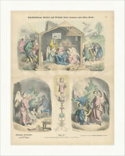 Christkindleins Geburt Einkehr Fromm Kind Holzstich Münchener Bilderbogen 017